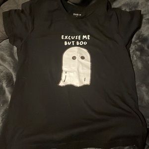 clean, black & white, “excuse me but boo”, cute, comfortable, XL kids